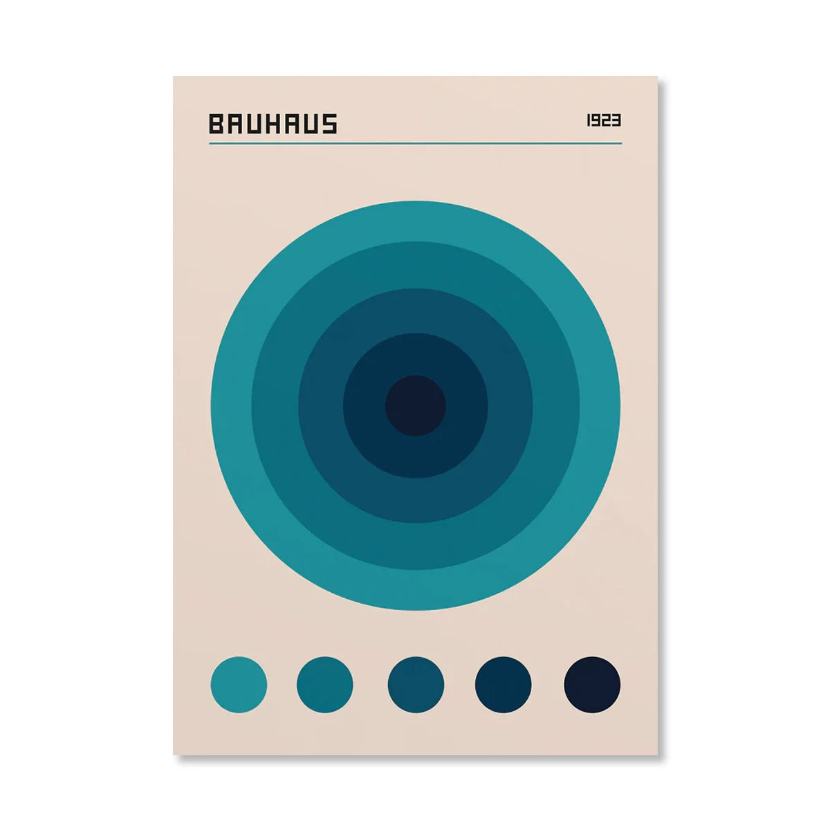 Abstract Orange Bauhaus Style Canvas Posters