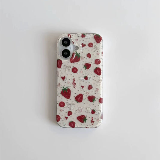 Strawberry iPhone Case (Optional Accessory Strap)