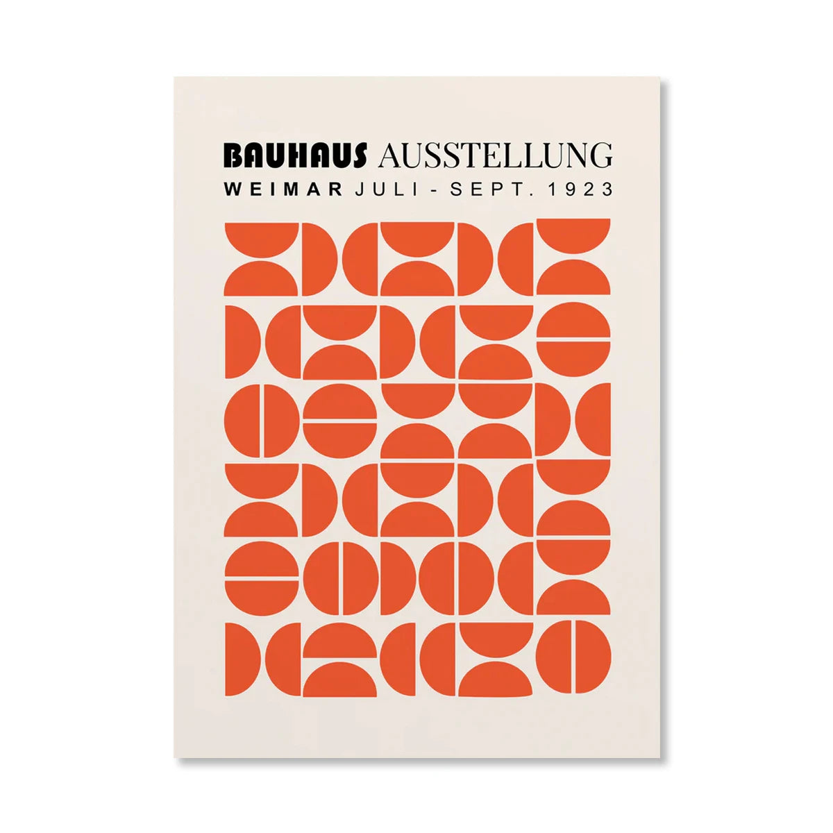 Abstract Orange Bauhaus Style Canvas Posters
