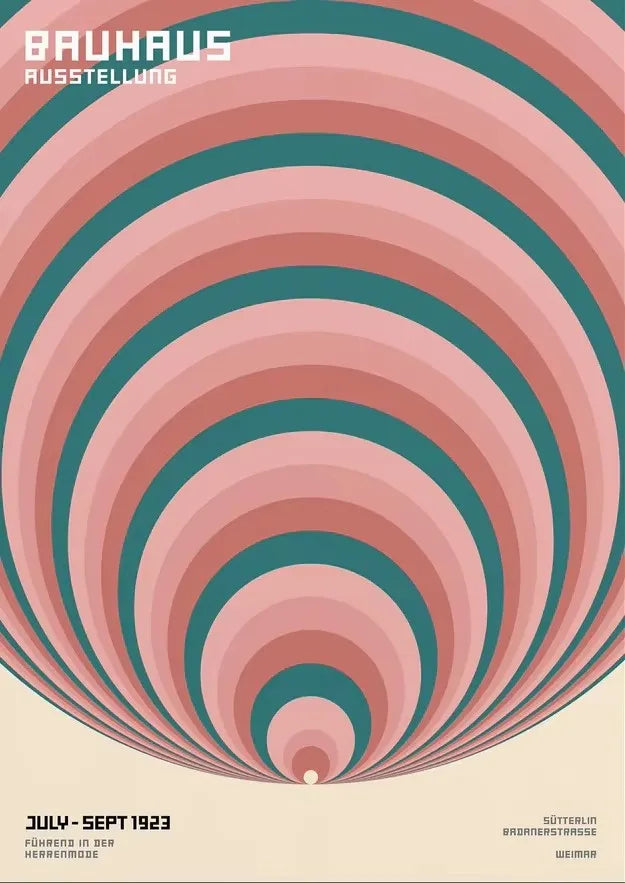 Abstract Orange Bauhaus Style Canvas Posters