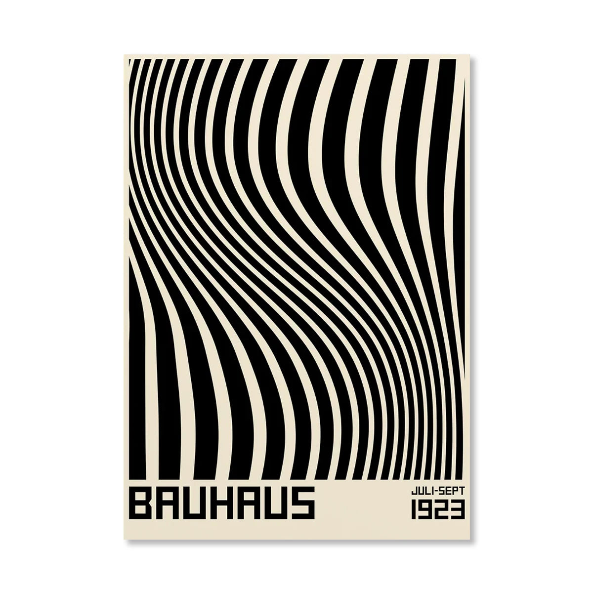 Abstract Orange Bauhaus Style Canvas Posters