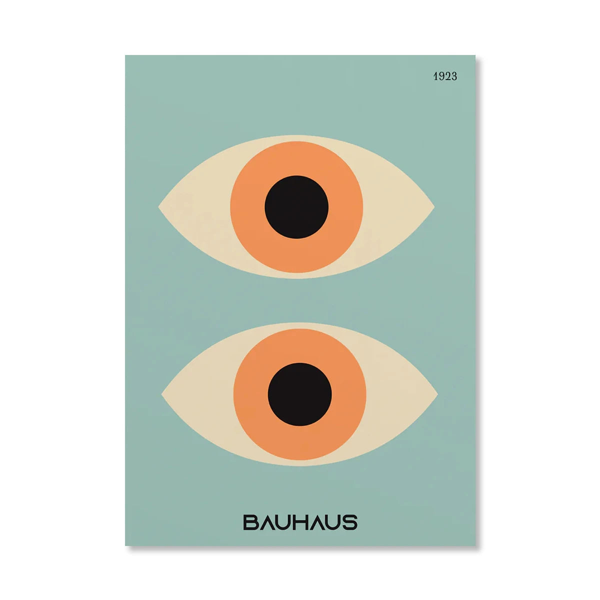 Abstract Orange Bauhaus Style Canvas Posters