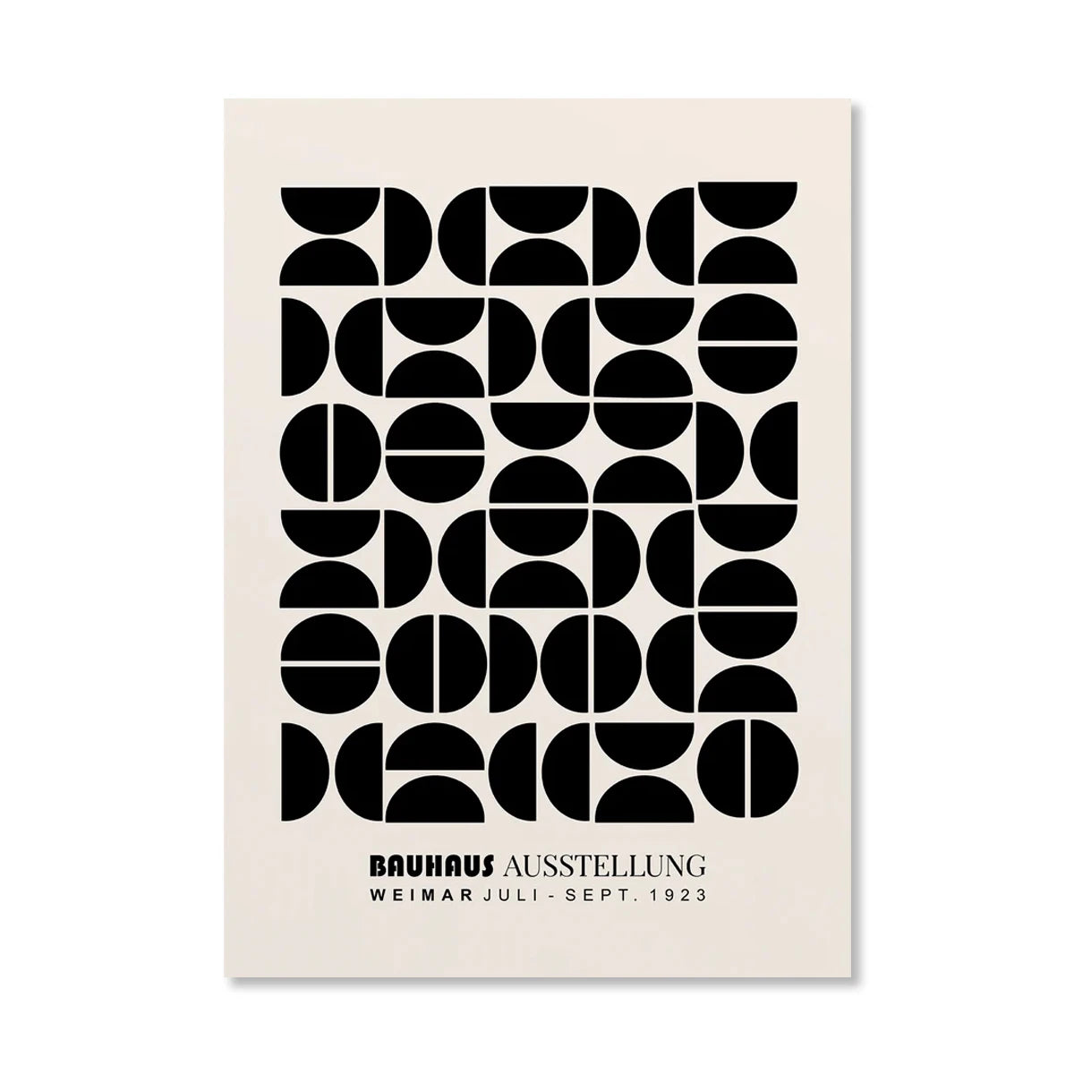 Abstract Orange Bauhaus Style Canvas Posters