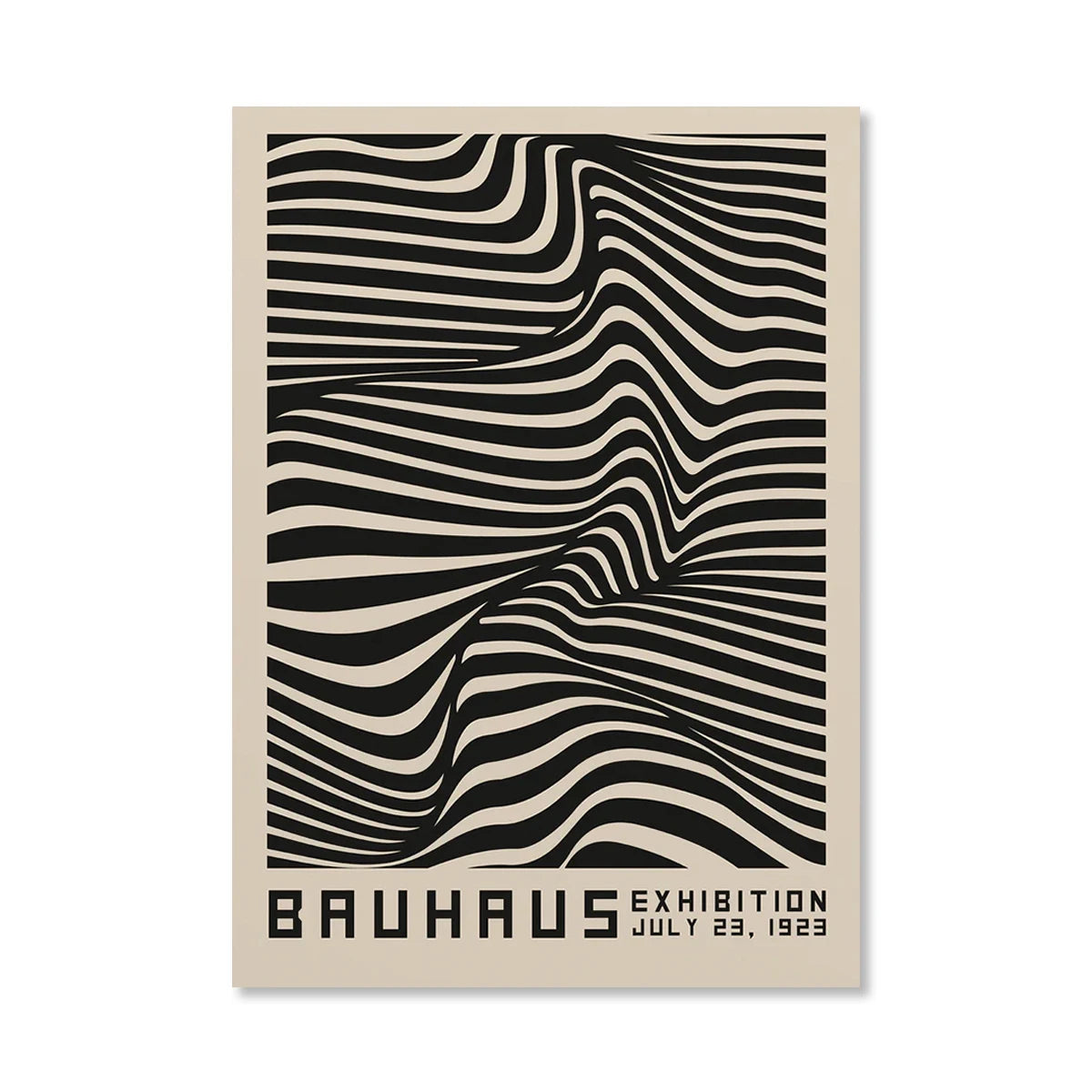 Abstract Orange Bauhaus Style Canvas Posters