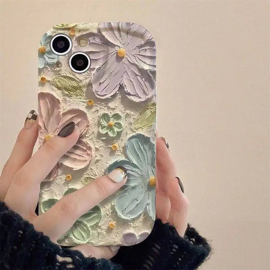 Retro Flower Design Phone Cases for iPhones